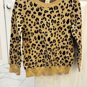 Crewcuts Girls Leopard Print Sweater - Size 5
